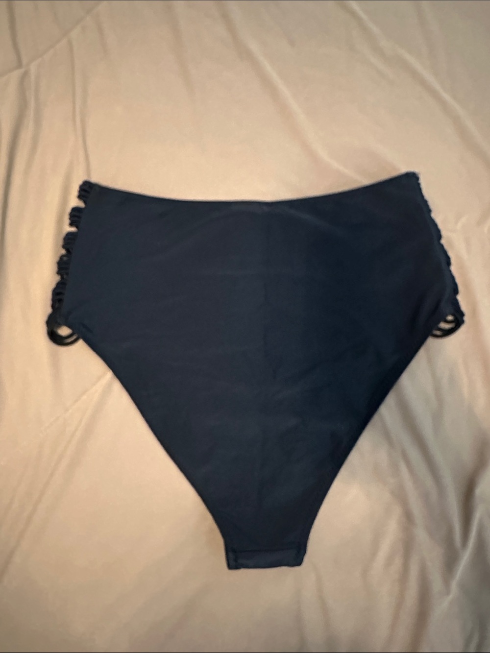 H2OH Colours Mykonos Macramé High Waist Bottom – Black – Size Large - Picture 6 of 6